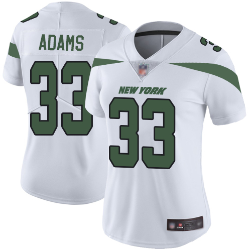New York Jets Limited White Women Jamal Adams Road Jersey NFL Football #33 Vapor Untouchable